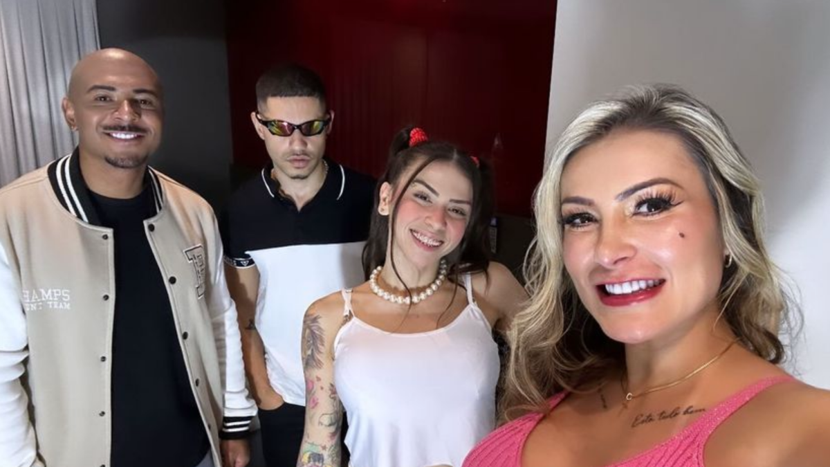 MC Pipokinha e Andressa Urach se beijando e fodendo com um negão – 12 minutos